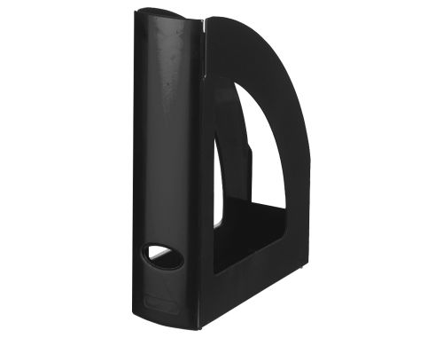 Porta revistas plastico q-connect preto opaco , Liderpapel , 43597 , 5705831042032